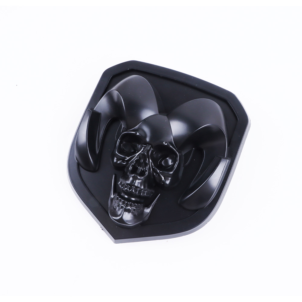 2013-2018 RAM 1500 2500 3500 ABS Rams Skull Head Front Grill Emblem Matte Black Dodge 68140322AA