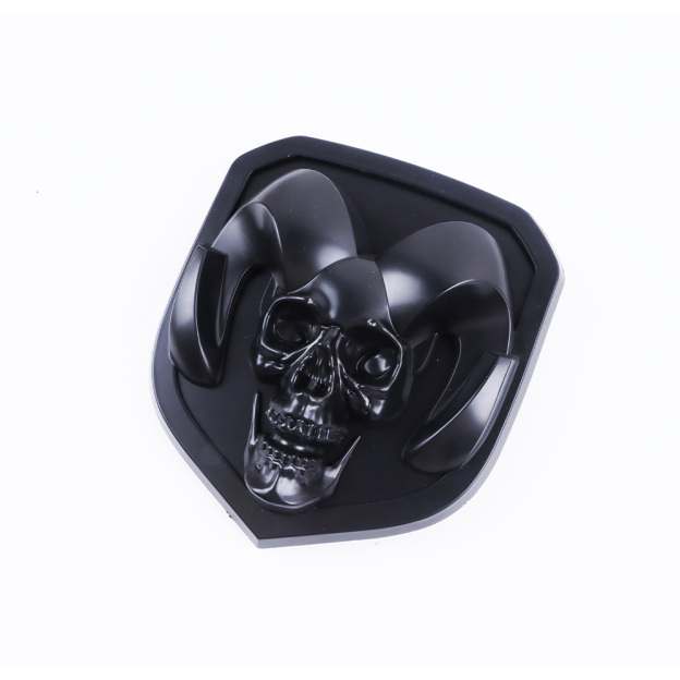 2013-2018 RAM 1500 2500 3500 ABS Rams Skull Head Front Grill Emblem Matte Black Dodge 68140322AA