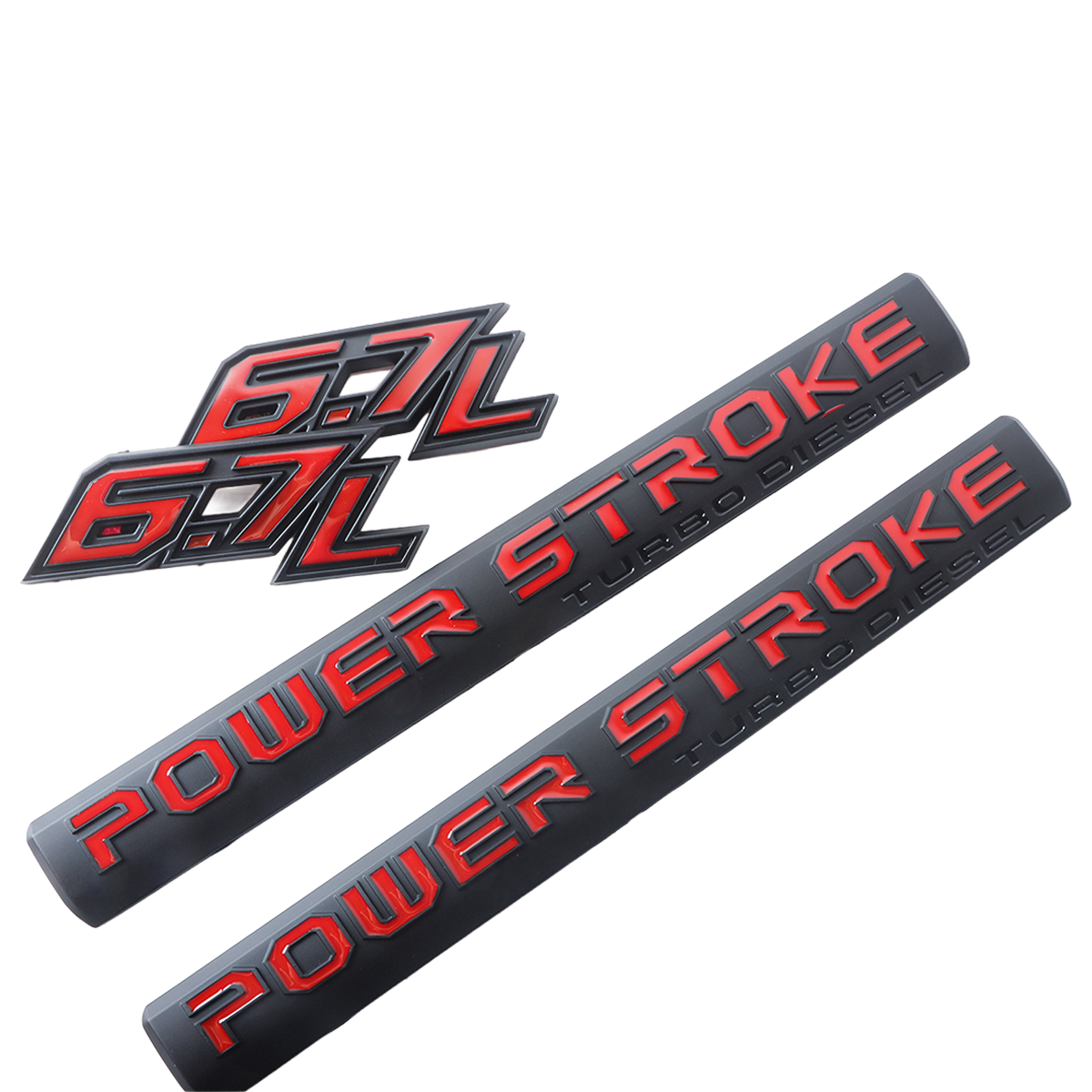 2017-2026 F-250 F-350 F-450 F-550 Super Duty Fender Badge ABS Black Red Ford Self-Adhesive Decal Nameplate