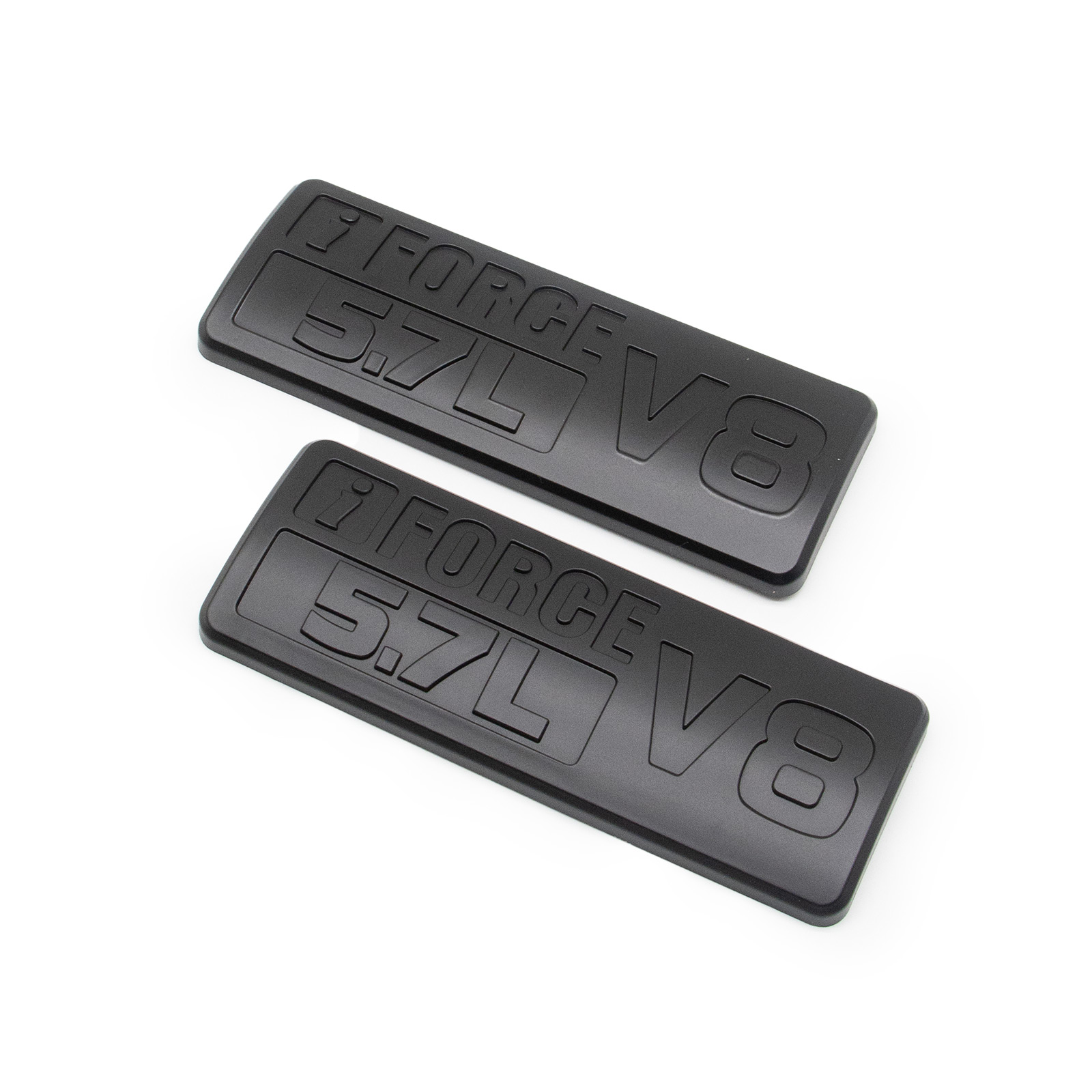 2PCS 2014-2021 TUNDRA ABS  I-Force 5.7L V8 Blackout 3D Overlay Badge Matte Black Toyota PT948-34181-02