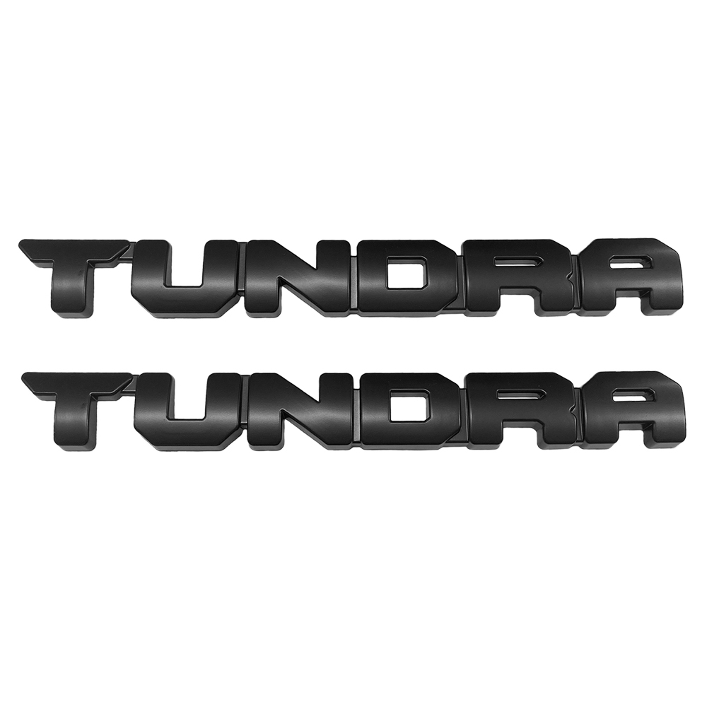 2PCS 2014-2021 TUNDRA ABS Blackout 3D Overlay Side Door Letter Matte Black Toyota PT948-34181-02