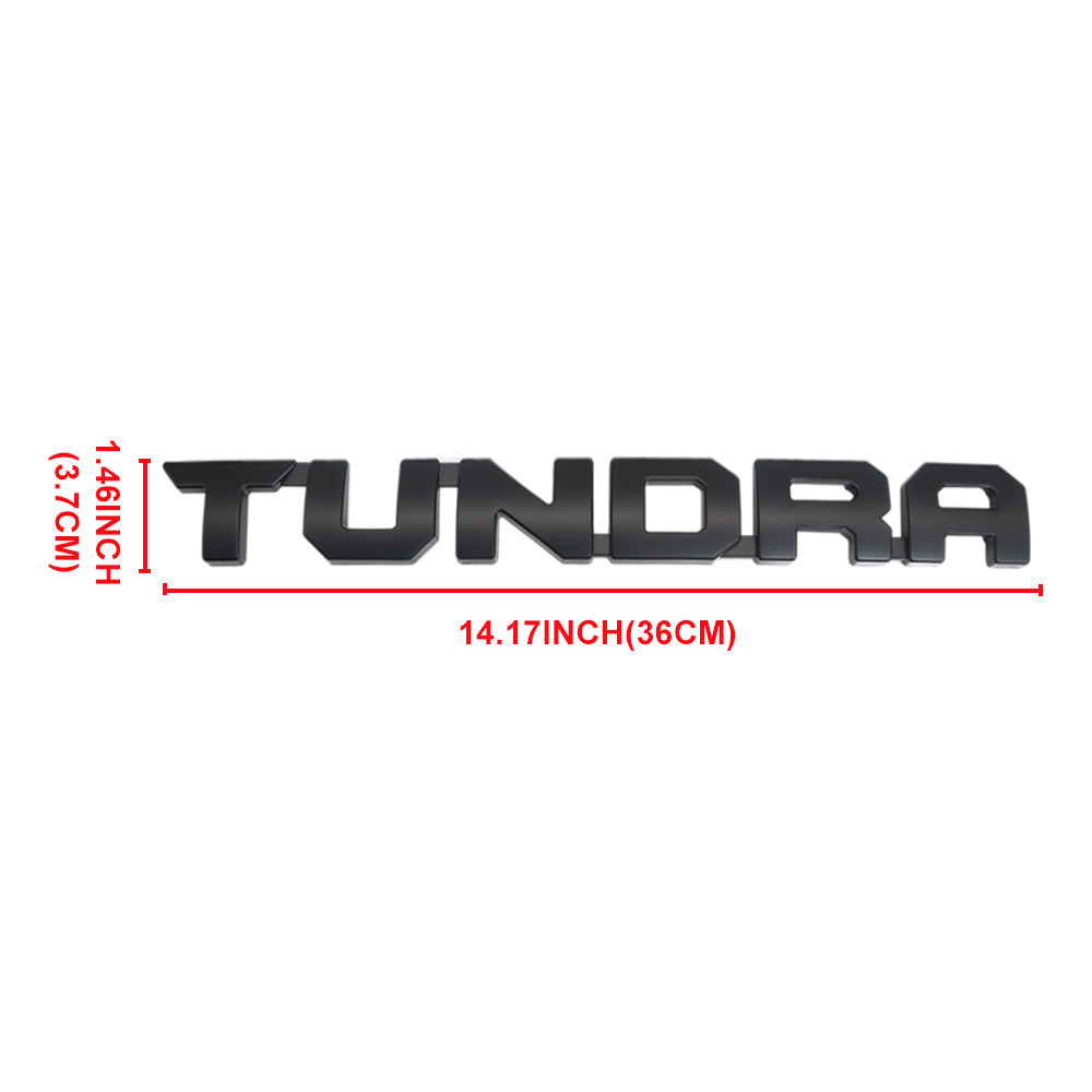 2PCS 2014-2021 TUNDRA ABS Blackout 3D Side Door Nameplate Letter Matte Black Toyota PT948-34223-02