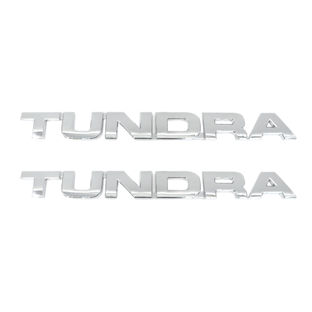 2PCS 2007-2013 TUNDRA ABS 3D Side Door Nameplate Letter Gloss Silver Toyota 75471-0C050
