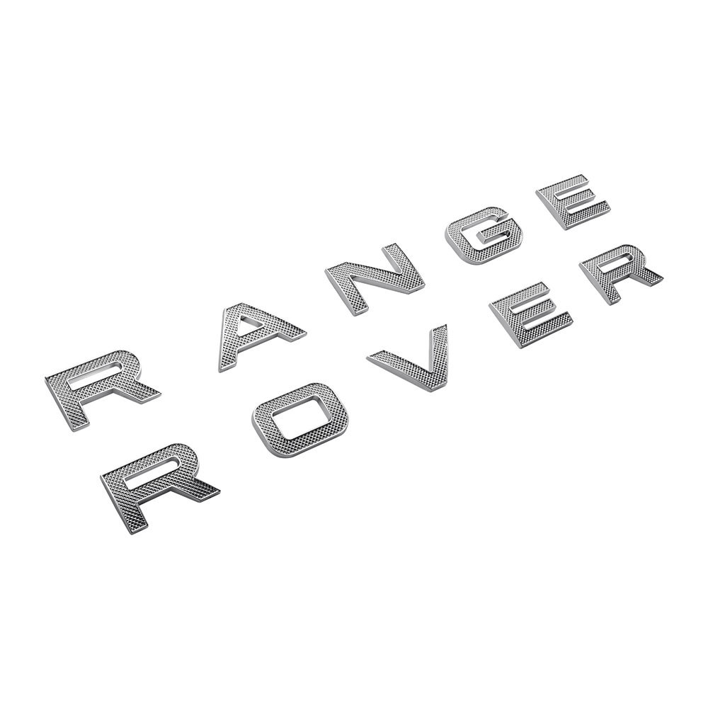 1pc Range Rover Plastic Front Hood / Rear Tailgate Letters Glossy Silver Land Rover 