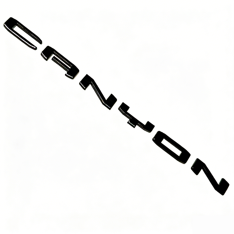 1Pc 2023-2024 Canyon ABS Plastic Middle Liftgate Letters Gloss Black CMC