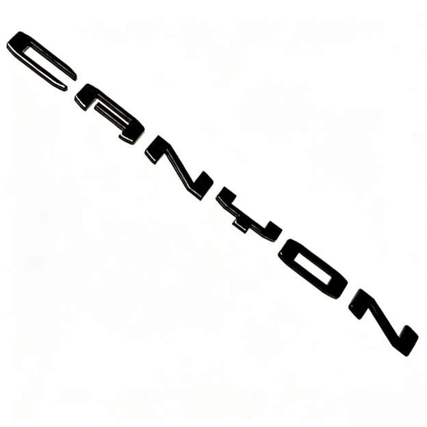1Pc 2023-2024 Canyon ABS Plastic Middle Liftgate Letters Gloss Black CMC
