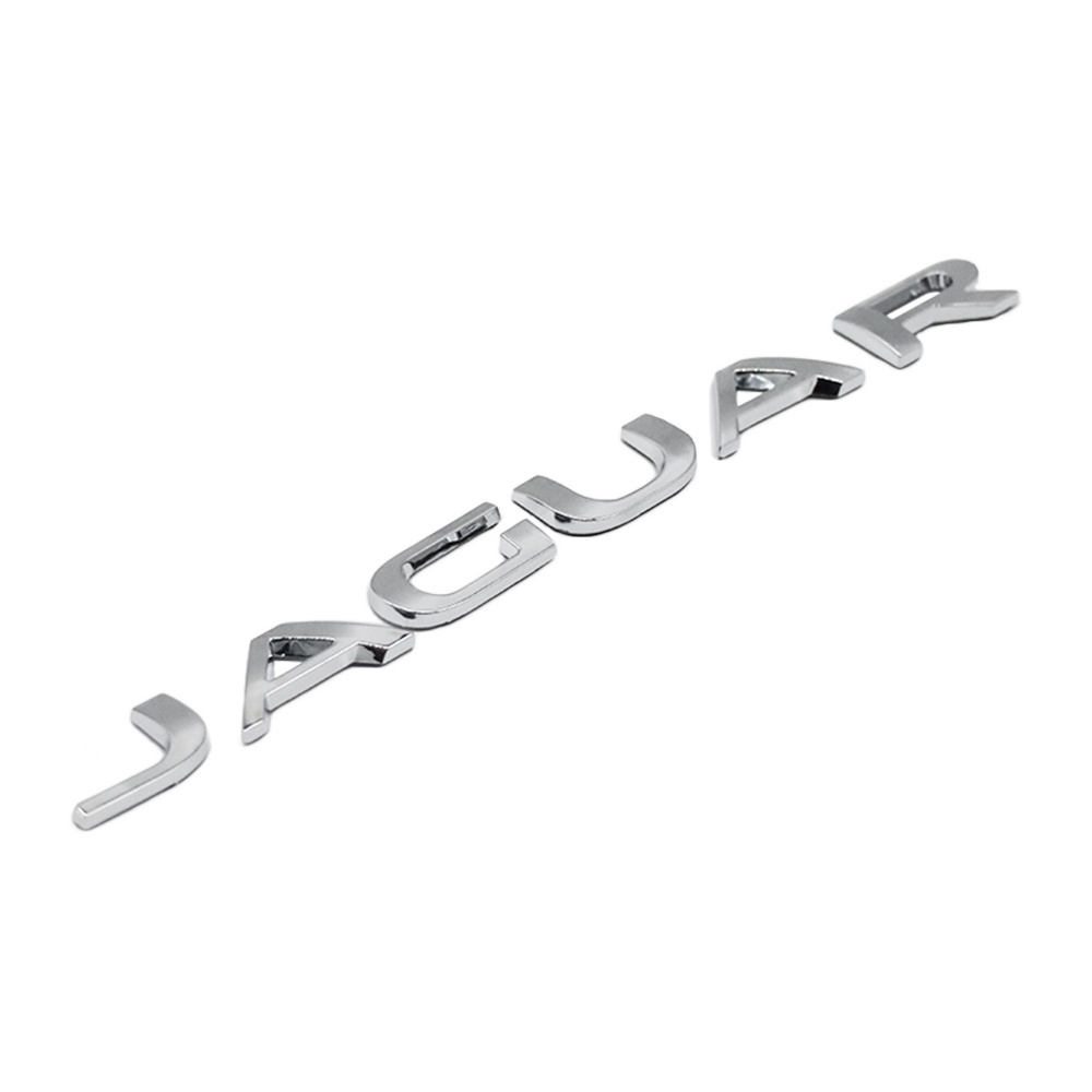 2010-2023 F-TYPE XJ XJR XJS XF XE XJ6 F-PACE Tailgate Letter ABS Chrome Jaguar Self-Adhesive Decal Nameplate