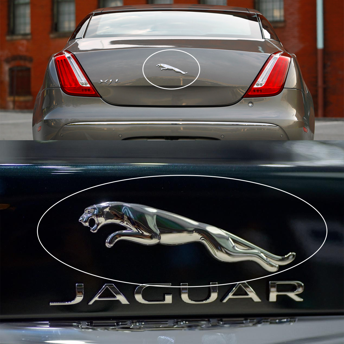 2010-2023 F-TYPE XJ XJR XK XJS XF XE XJ6 XKR F-PACE Tailgate Badge ABS Chrome Jaguar Self-Adhesive Decal Nameplate