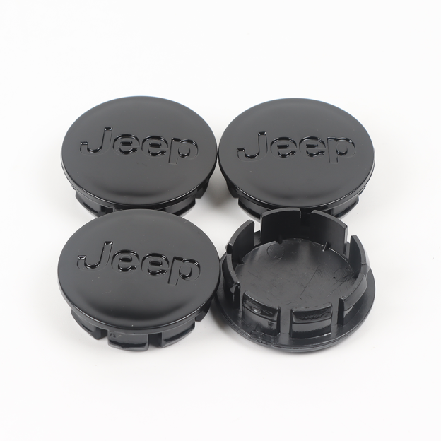 4Pcs 2007-2012 Grand Cherokee Wrangler Liberty ABS Plastic Wheel Center Caps Gloss Black Jeep 52090401 55mm