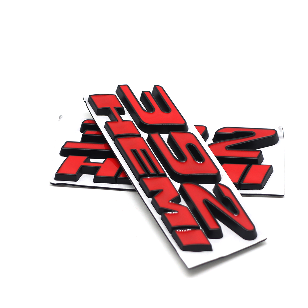 2PCS 392 HEMI SRT Charger Challenger Durango Metal Side Fender Badge 3D Decals Red Black Dodge 68086136AE