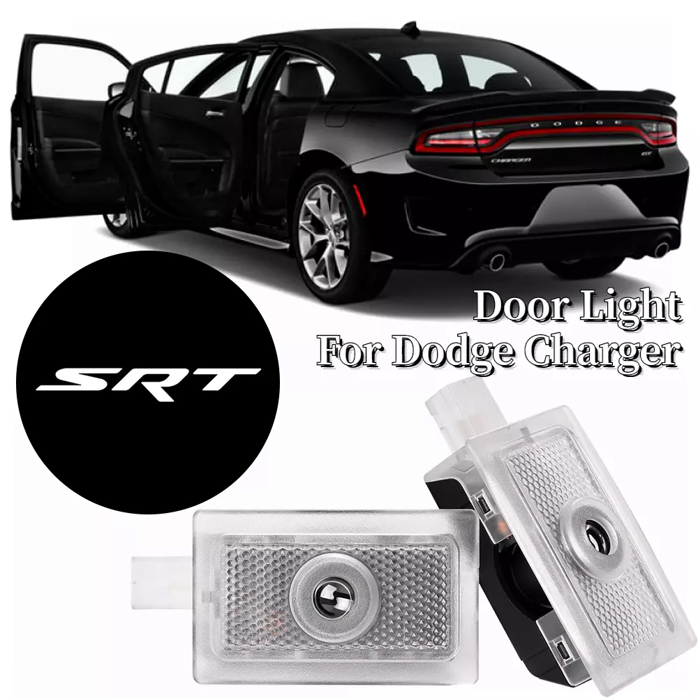2pcs For 2006-2023 Charger SRT HD Car LED Door Courtesy Puddle projector Light White Dodge 