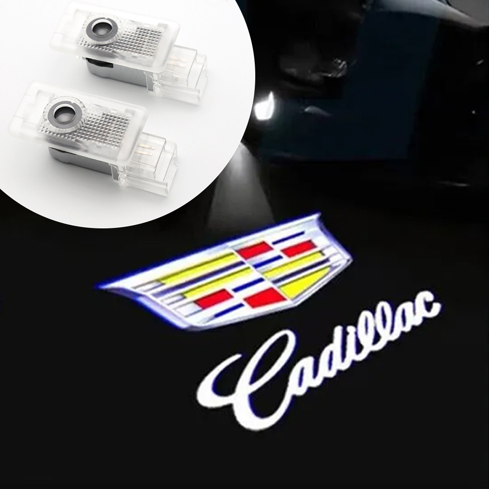 2pcs ATS SRX XT5 XTS LED Car Door Step Courtesy Shadow Light Mulitcolor Cadillac