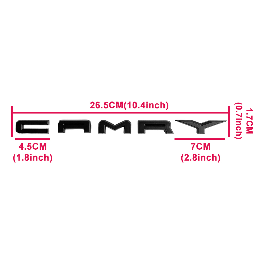 3PCS 2018-2024 CAMRY XSE Emblem Overlay Matte Black Rear Cover Toyota 