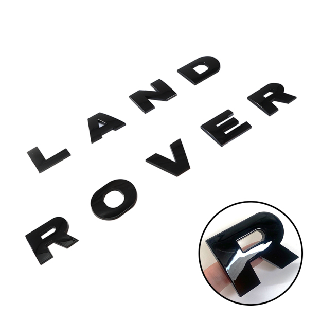 1pc 1989-2004 Land Rover Plastic Front Hood Letters Sticker Glossy Black Land Rover 