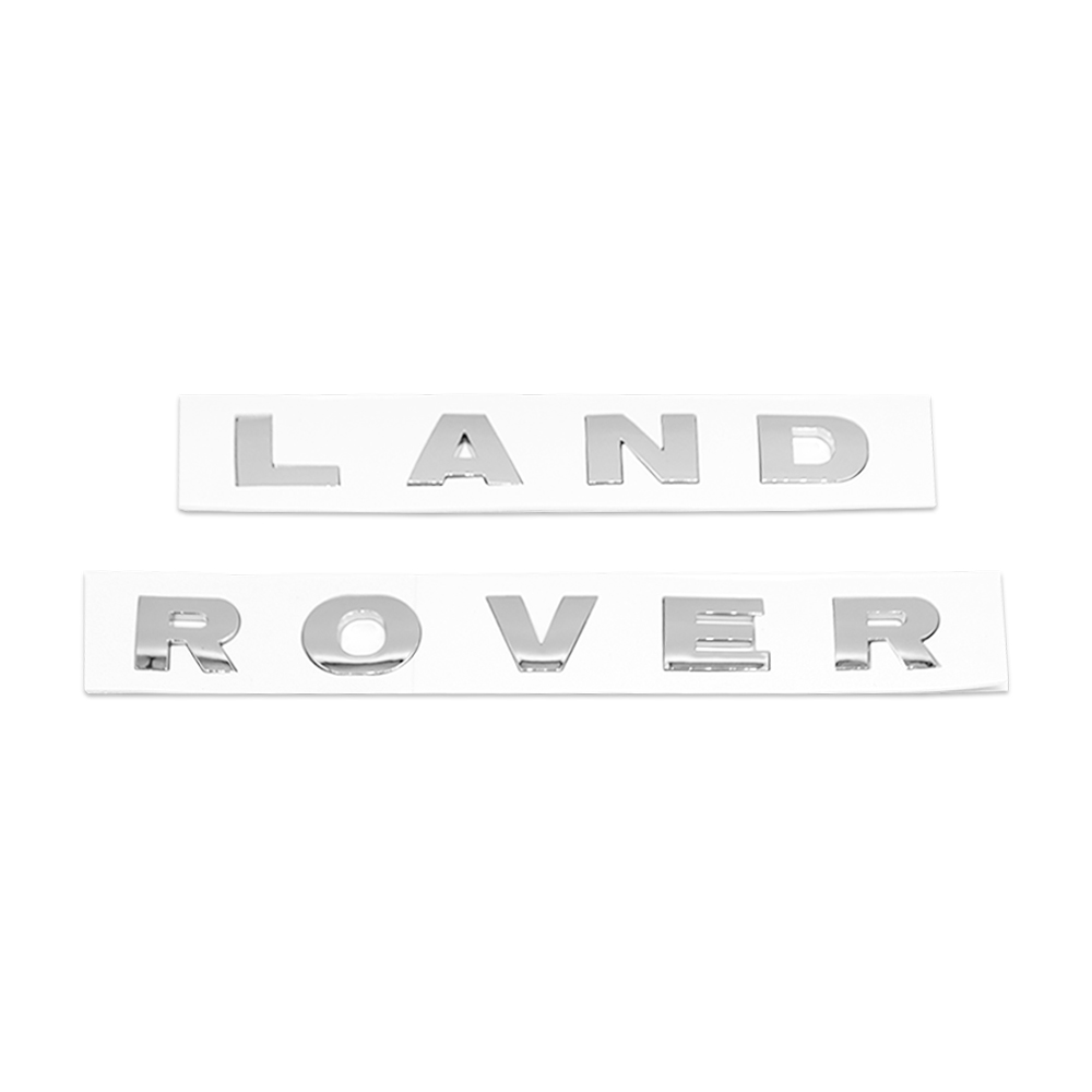 1pc 1989-2004 Land Rover Plastic Front Hood Letters Sticker Glossy Silver Land Rover 