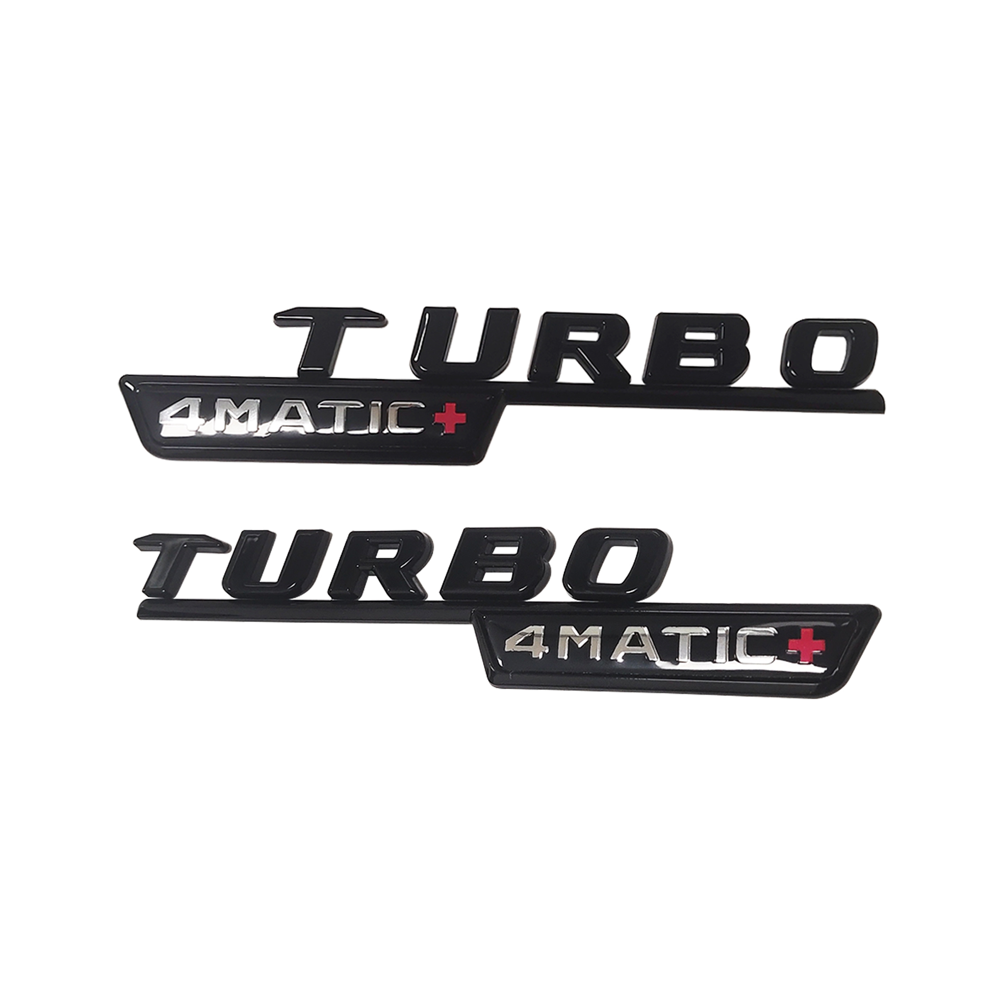 2PCS For AMG E53 CLS53 GLE53 GT53 TURBO 4MATIC+ Plus Fender Badge Gloss Black Mercedes-Benz A 247 817 47 00