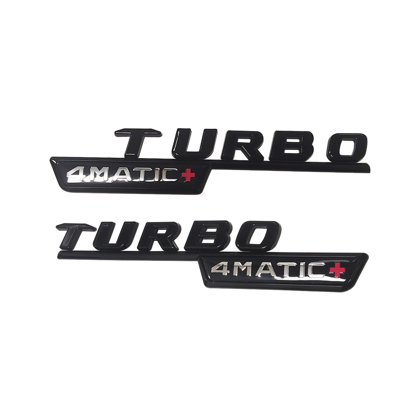 2PCS For AMG E53 CLS53 GLE53 GT53 TURBO 4MATIC+ Plus Fender Badge Gloss Black Mercedes-Benz A 247 817 47 00