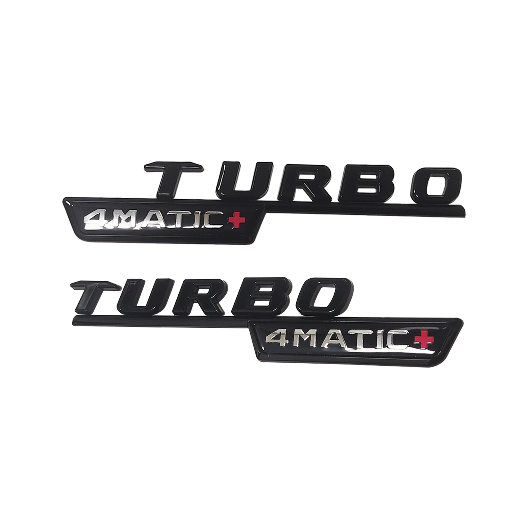 2PCS For AMG E53 CLS53 GLE53 GT53 TURBO 4MATIC+ Plus Fender Badge Gloss Black Mercedes-Benz A 247 817 47 00