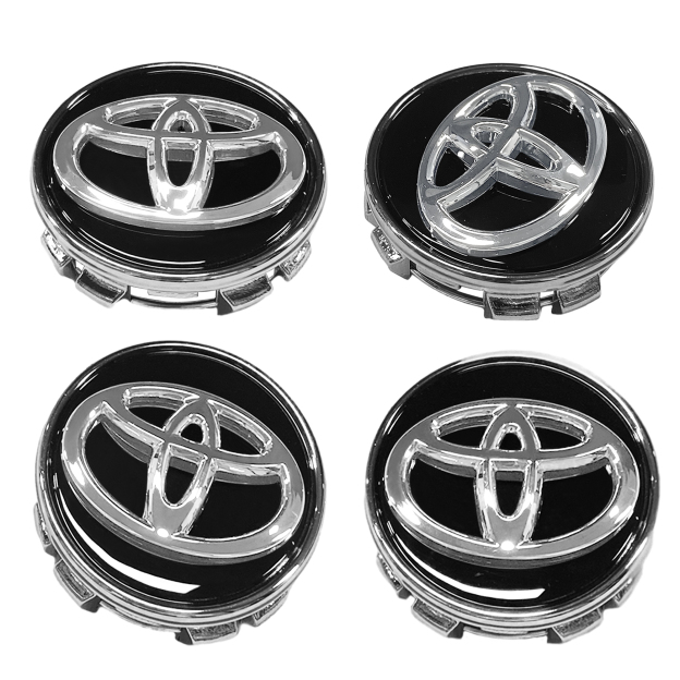 4pcs 2011-2020 Camry Plastic Wheel Center Hub Caps 62mm Black Chrome Toyota 42603-06080
