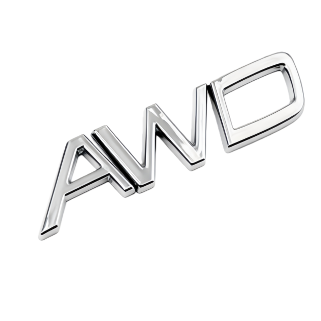 2011-2022 S90 Chrome AWD Tailgate Letter Gloss Silver Volvo 9157130