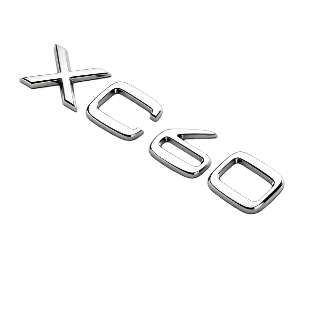2010-2012 XC60 Chrome Tailgate Letter Gloss Silver Volvo 30778800