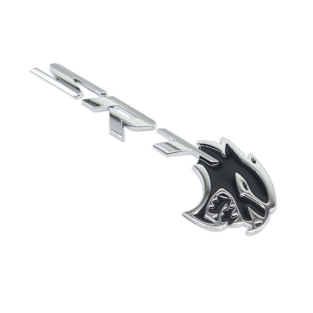 Chrome Black For SRT Hellcat Devil Cat Right Left Fender Side Emblem Badge Decal