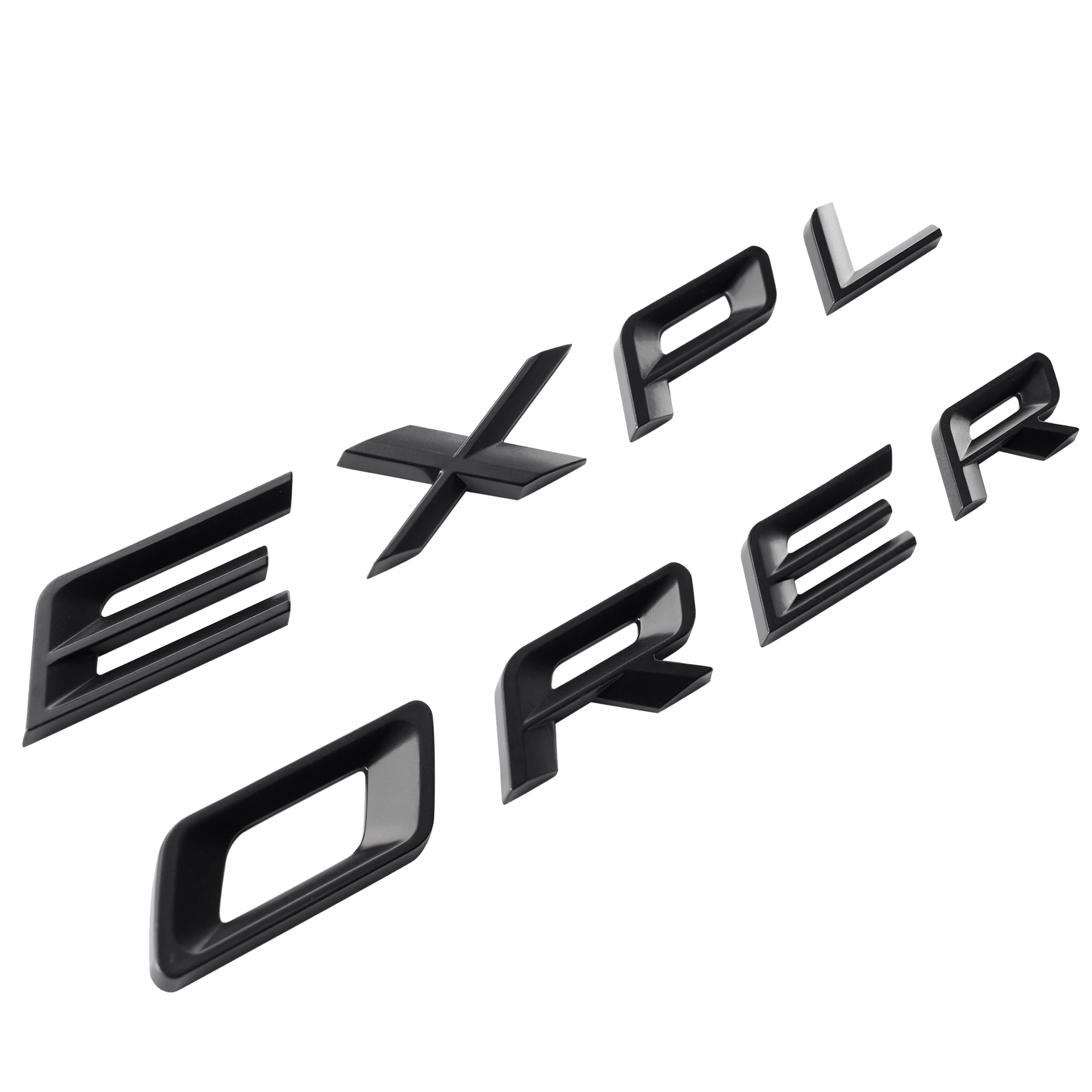  Ford Explorer 2019-2022 Front Hood or Rear Tailgate Letters Emblem Badge 3D Sticker Decal Gloss Black 