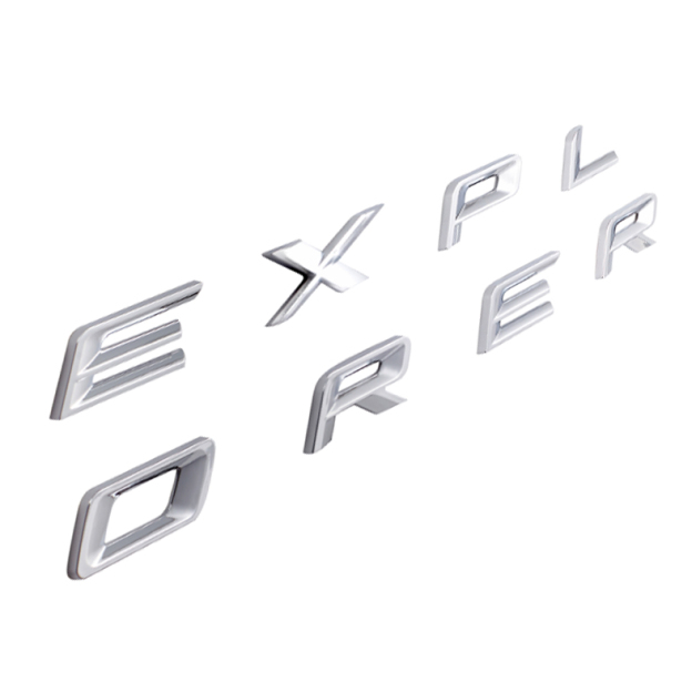 Ford Explorer 2019-2022 Front Hood or Rear Tailgate Letters Emblems Badges 3D Stickers Decals Gloss Silver