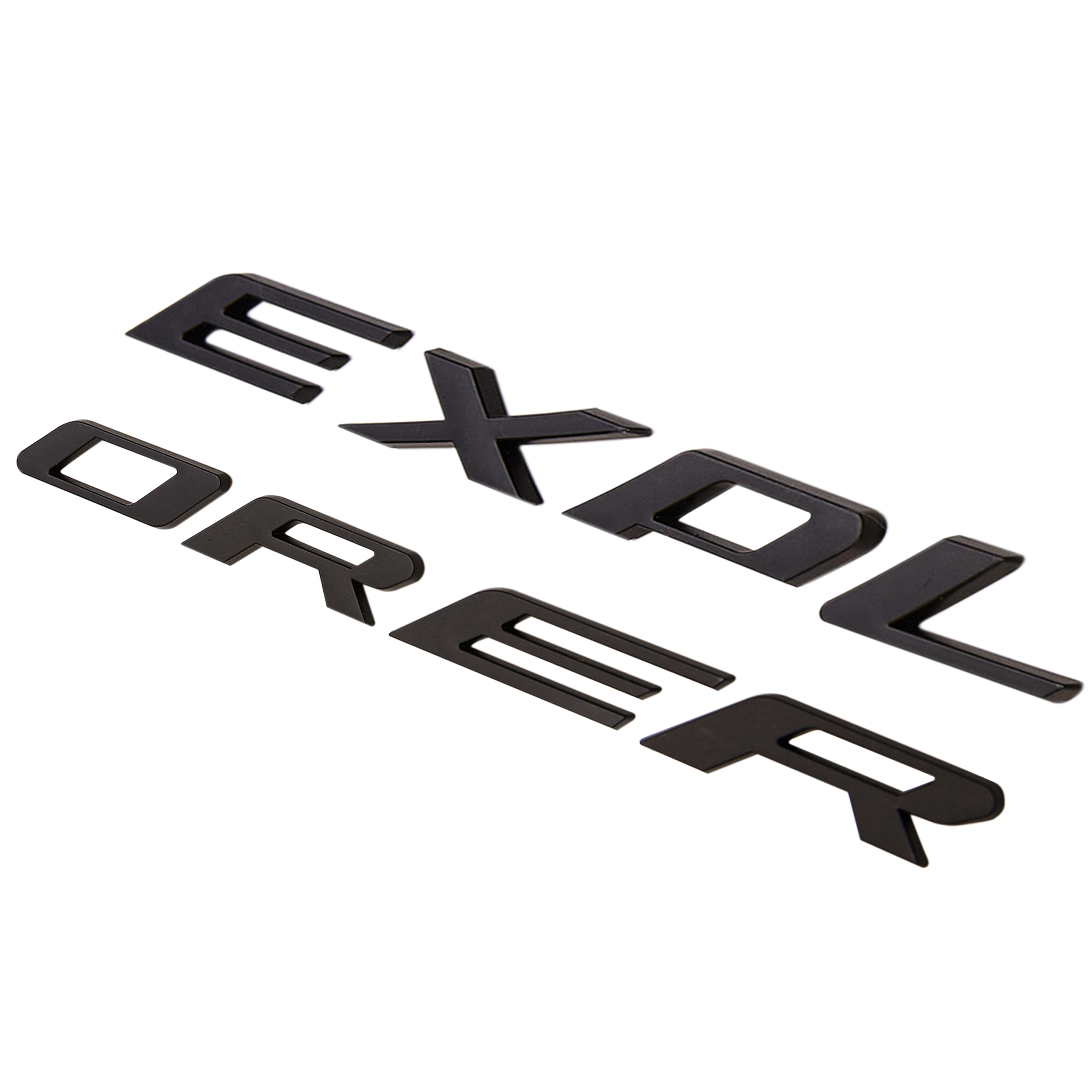 Ford Explorer 2011-2024 Front Hood Letters Emblems Badges 3D Raised Stickers Decals Matte Black