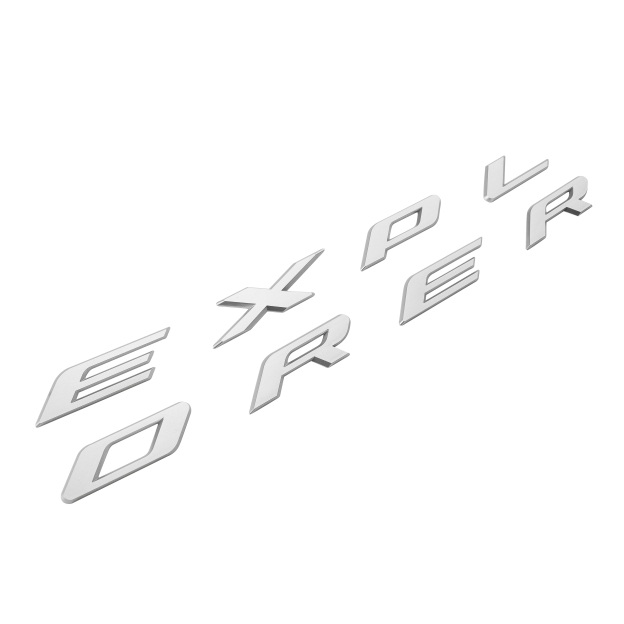 Ford Explorer 2011-2024 Front Hood Letters Emblems Badges 3D Raised Stickers Decals Matte Silver