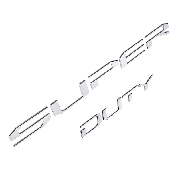 Ford F-250 F-350 Super duty 2017-2022 Front Hood Inserts Letters EmbLems Badges 3D Raised Stickers Decals Chrome Silver