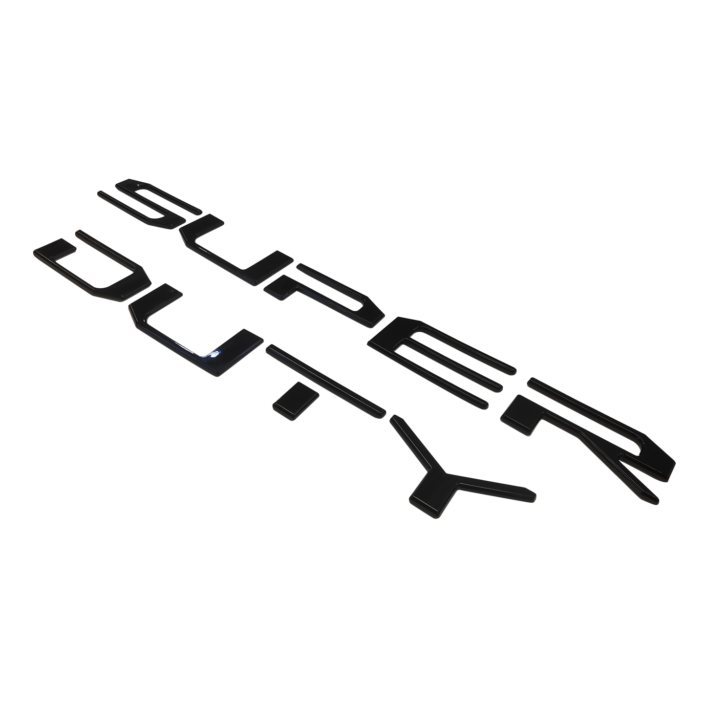 Ford F-250 F-350 Super duty 2017-2022 Front Hood Inserts Letters Emblems Badges 3D Raised Stickers Decals Matte Black