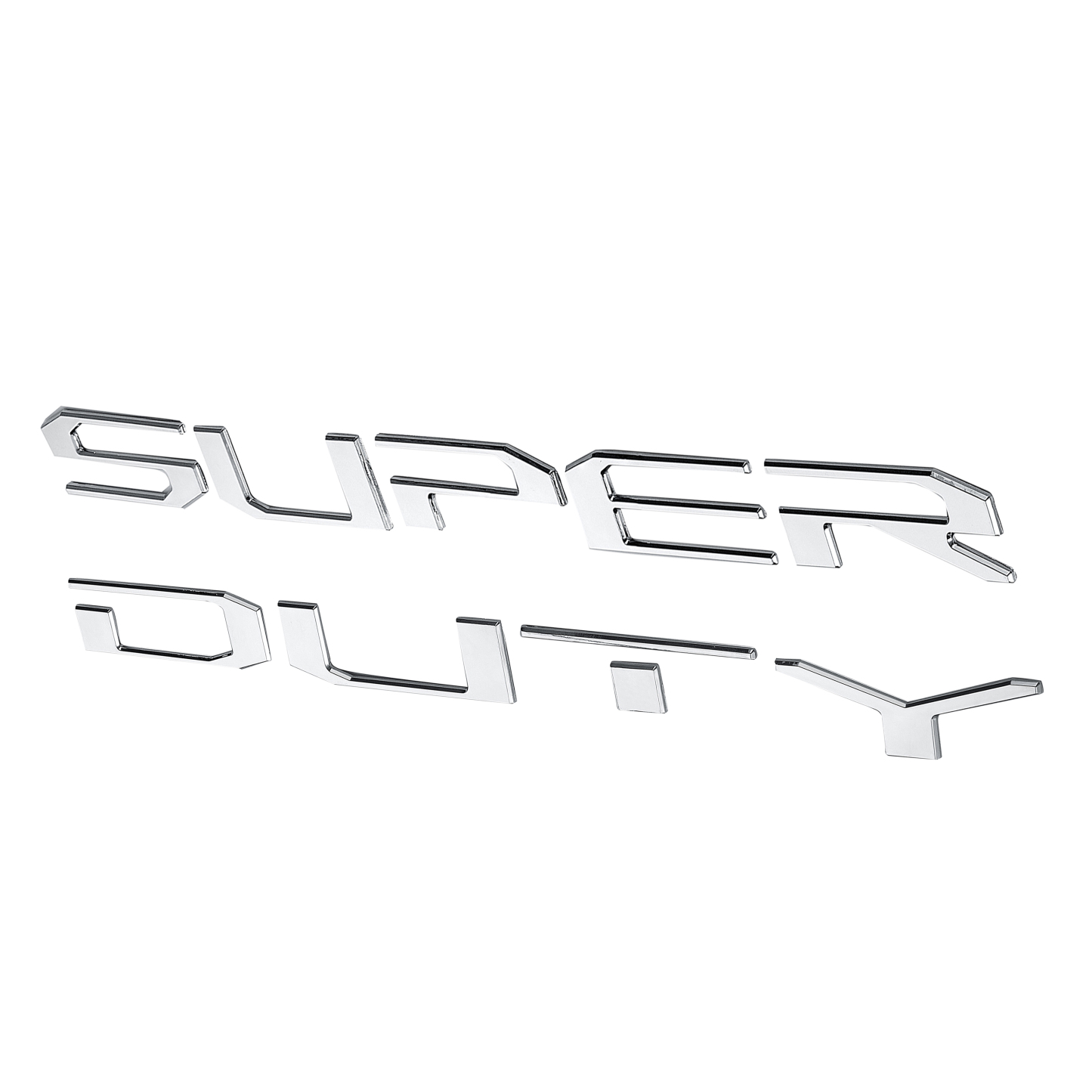 Ford F-250 F-350 Super Duty 2017-2019 Rear Tailgate Trunk Lid Inserts Letters Emblems Badges 3D Raised Stickers Decals Matte Black