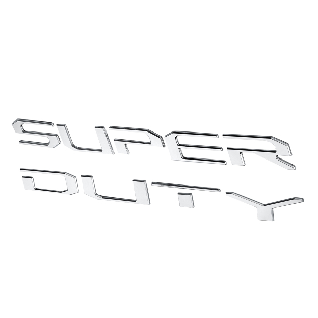 Ford F-250 F-350 Super Duty 2017-2019 Rear Tailgate Trunk Lid Inserts Letters Emblems Badges 3D Raised Stickers Decals Matte Black