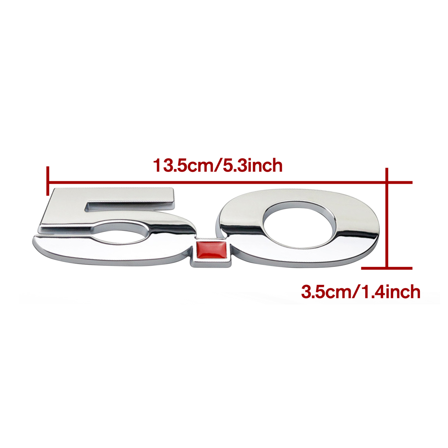 Ford Mustang 2011-2014 GT Side Fender Emblems Badges Nameplate 3D Stickers Decals Chrome Silver 2PCS SET  