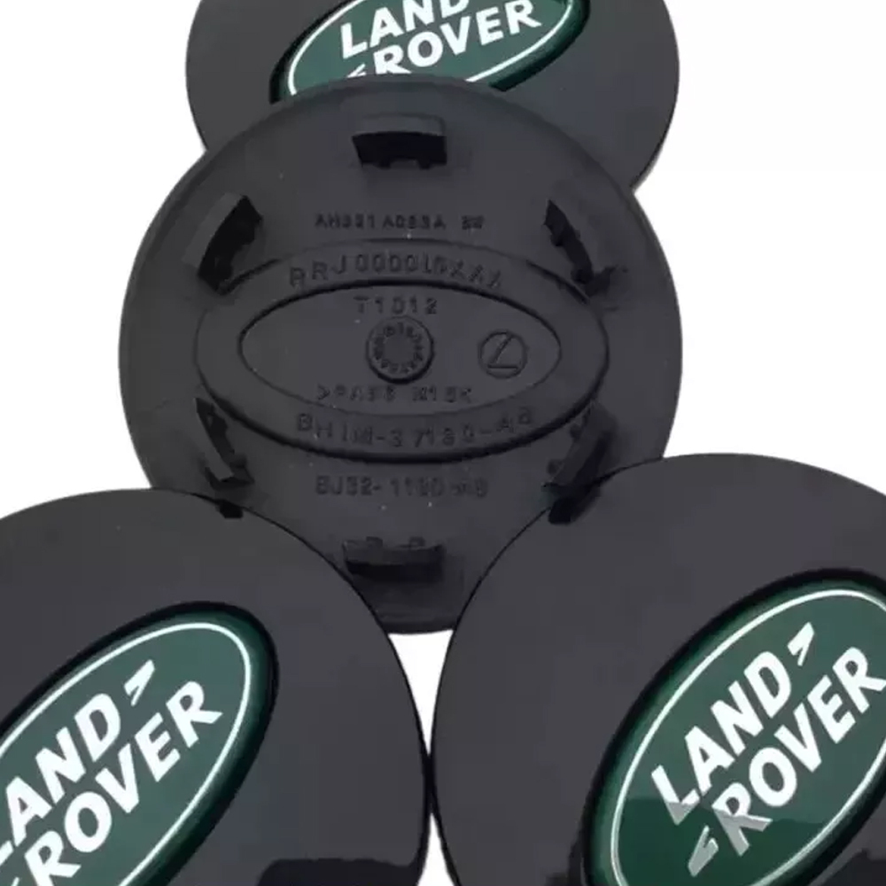 Classic Look: 62mm Center Caps for Land Rover | Green & Black (Set of 4)