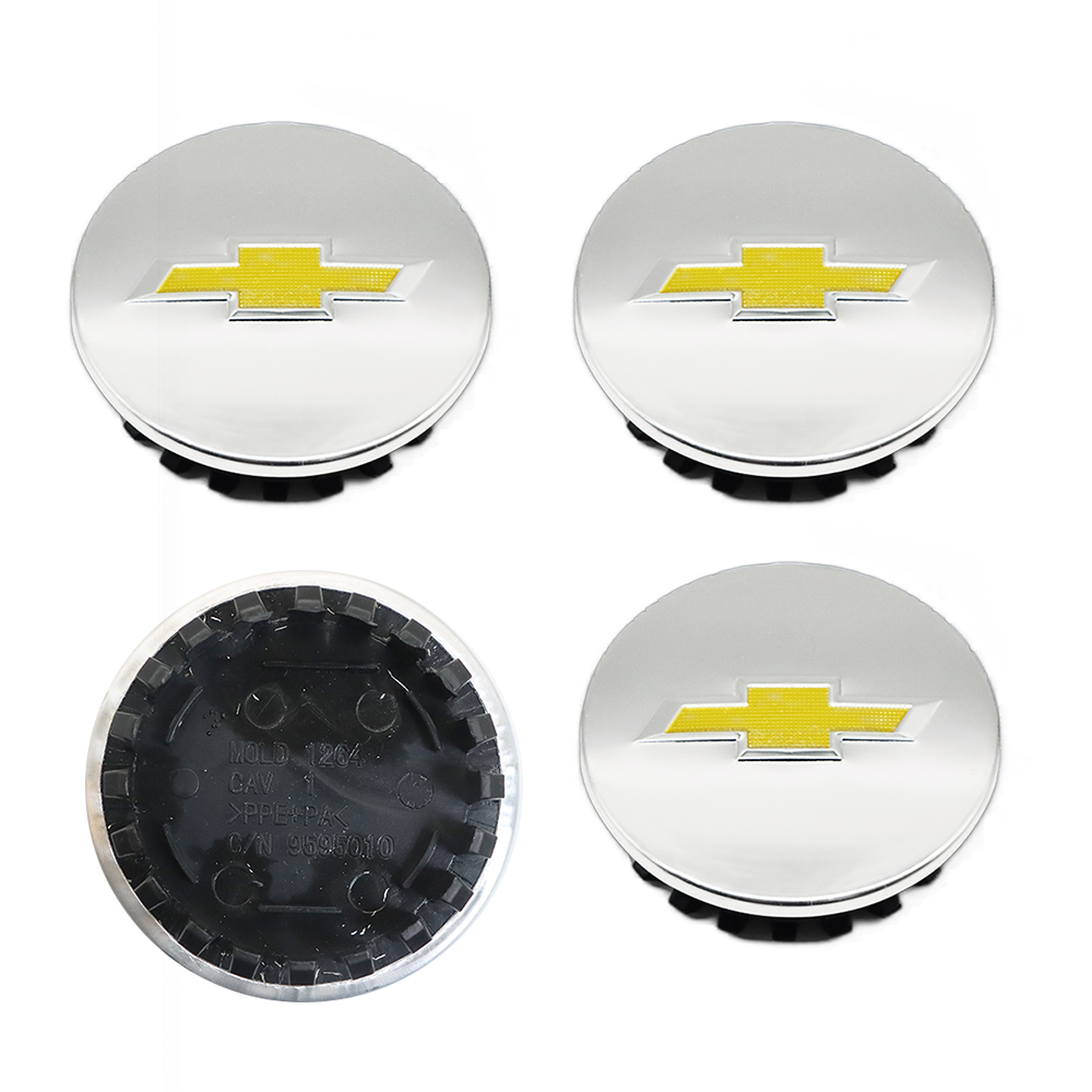 4Pcs 2016-2019 Colorado Camaro ABS Plastic Wheel Center Caps Silver Yellow Chevrolet 9595010