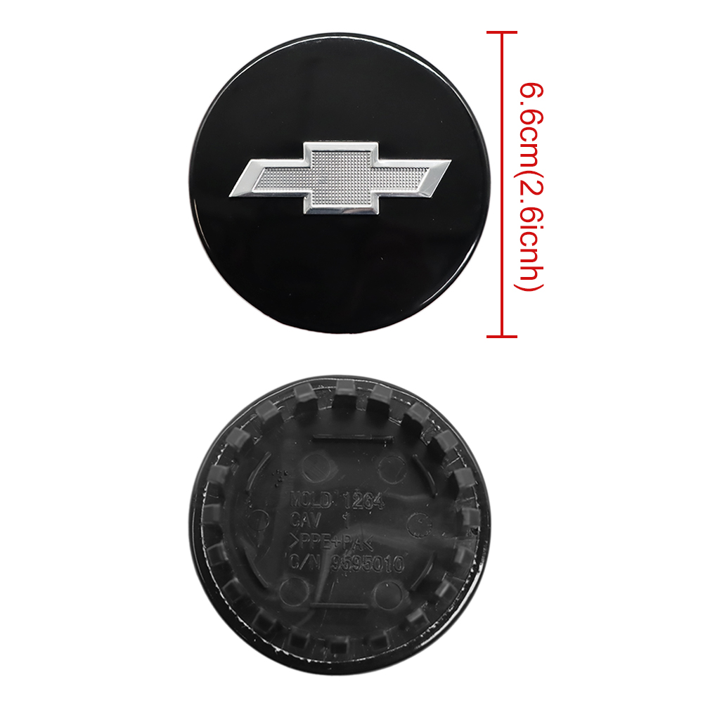 4Pcs 2018-2019 Camrao Traverse Plastic Wheel Center Caps Black Silver Chevrolet 9595010