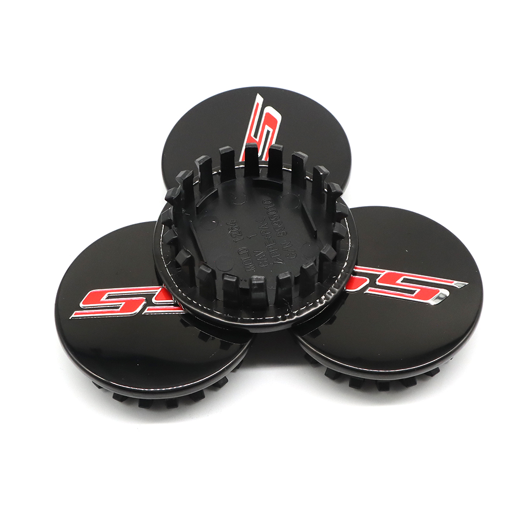 4PCS 2016-2020 Camaro SS Plastic 68mm Wheel Center Hub Cap Black Red Chevrolet 19357158 9595010