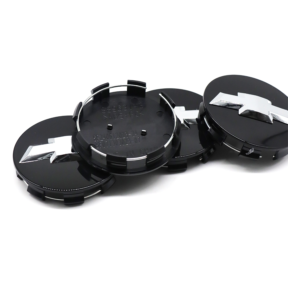 4Pcs 2014-2021 Silverado Suburban Tahoe Plastic Wheel Center Caps Gloss Black Chevrolet