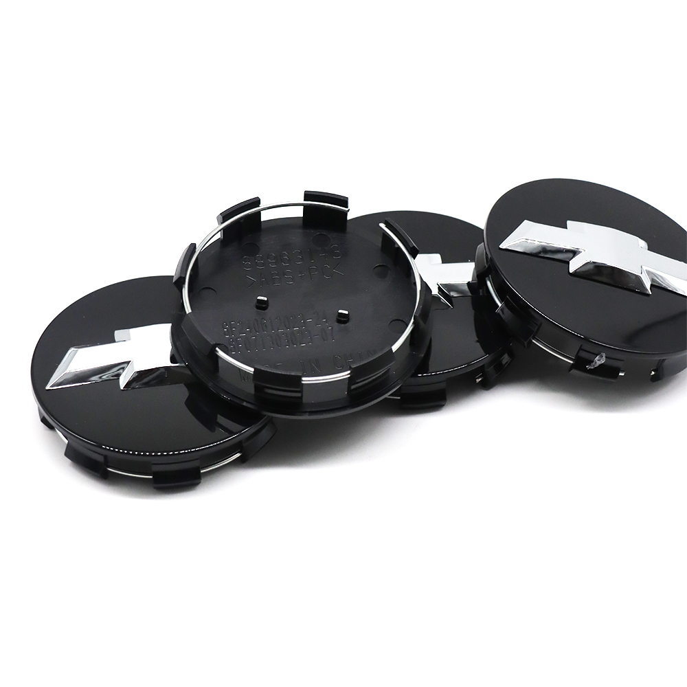 4Pcs 2014-2021 Silverado Suburban Tahoe Plastic Wheel Center Caps Gloss Black Chevrolet