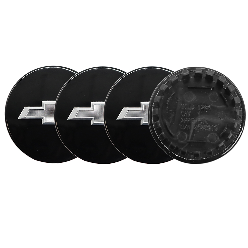 4Pcs 2018-2019 Camrao Traverse Plastic Wheel Center Caps Black Silver Chevrolet 9595010