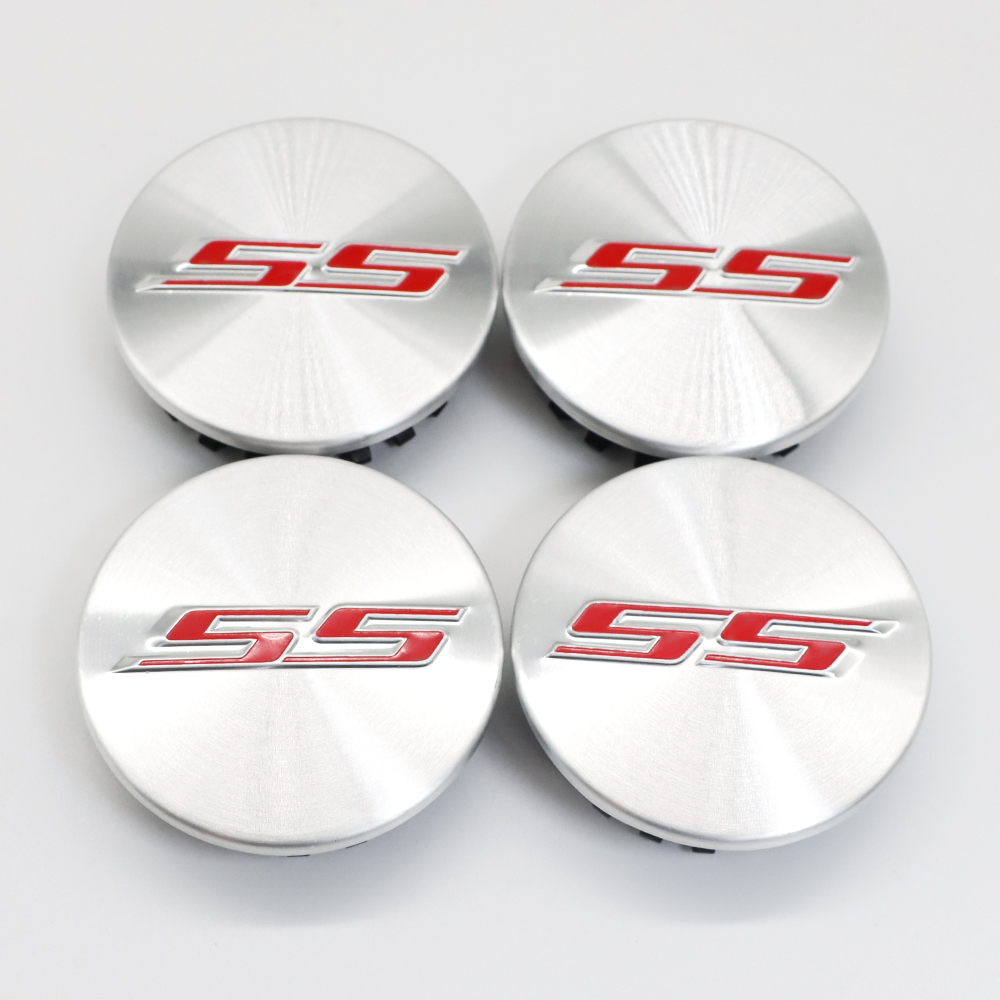 4PCS 2016-2020 Camaro SS Plastic 68mm Wheel Center Hub Cap Chrome Red Chevrolet 19357158 9595010