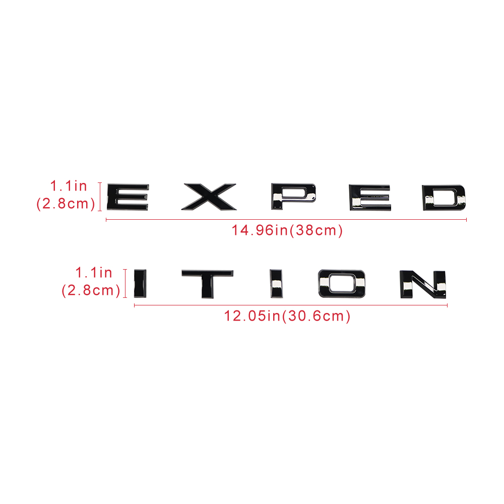 2022-2024 Expedition Front Hood / Tailgate Letters ABS Chrome Ford 3D Raised Stickers Decals