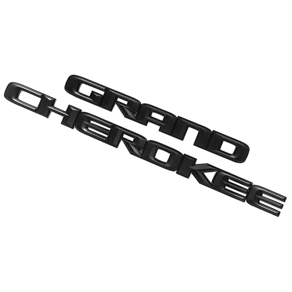 2Pcs 2017-2021 For Grand Cherokee Plastic Letters Matte Black Left Right Side