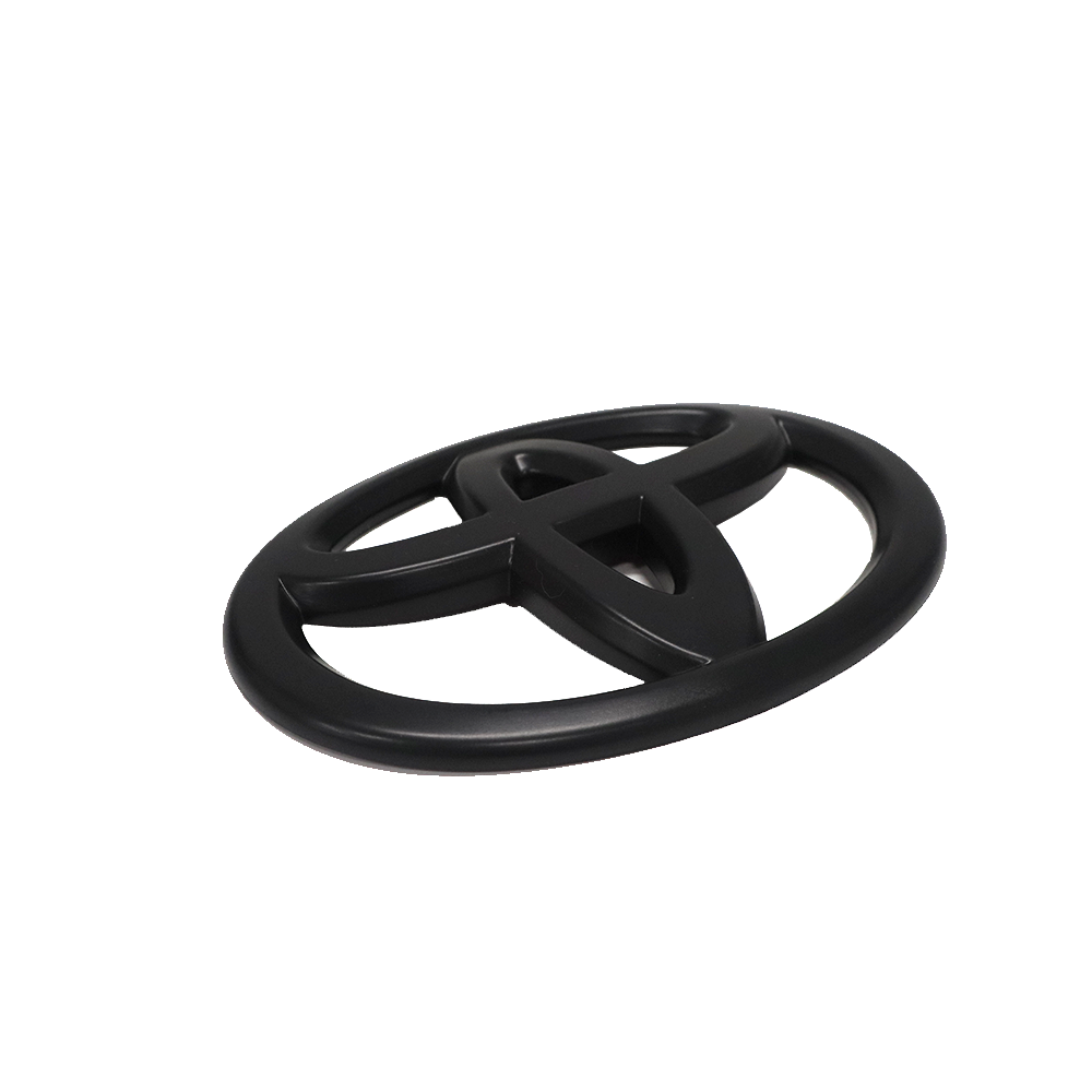 1pc 2010-2023 4Runner Plastic Front Grille Bumper Overlay Emblem Matte Black Toyota 00016-89016