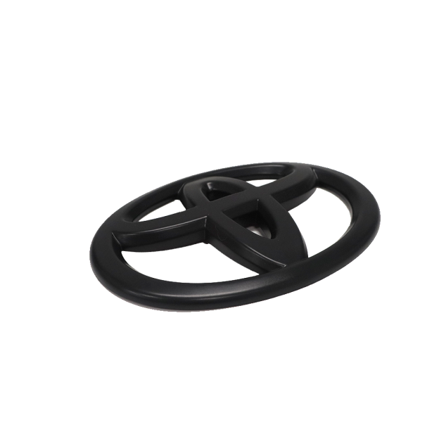1pc 2010-2023 4Runner Plastic Front Grille Bumper Overlay Emblem Matte Black Toyota 00016-89016