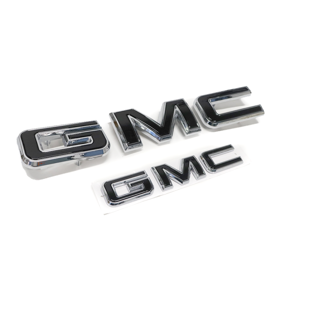2Pcs 2021-2024 Yukon Yukon XL Plastic Front Grille Rear Emblem Chrome Black GMC 84729912