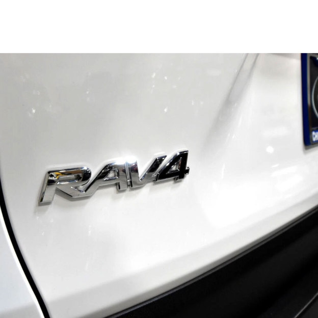 1PC RAV4 ABS 3D Raised  Rav4 Letters Rear Trunk Silver Black TOYOTA 75431-0R060