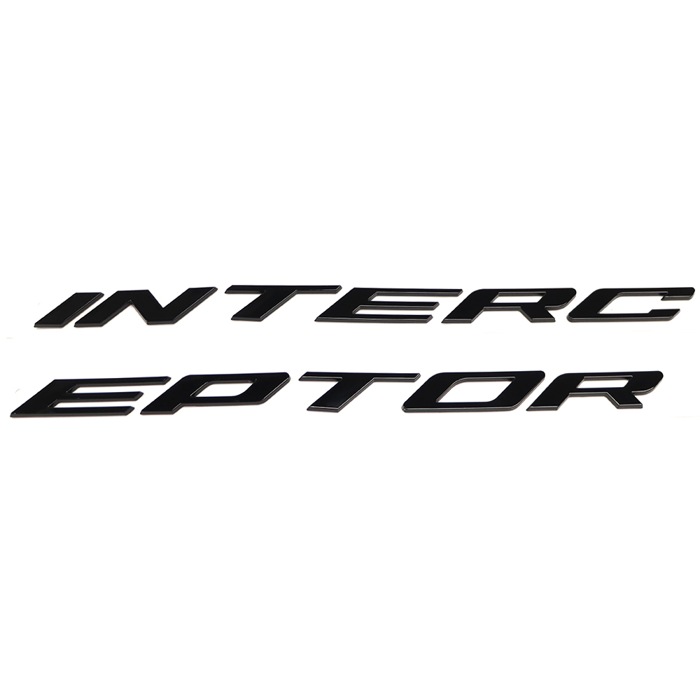 2014-2019 Explorer Interceptor Front Hood Letters ABS Gloss Black Ford 3D Raised Stickers Decals